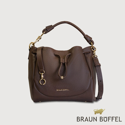 【BRAUN BUFFEL 德國小金牛】台灣總代理 諾蒂斯 小水桶包-培土棕/BF863-31-POS