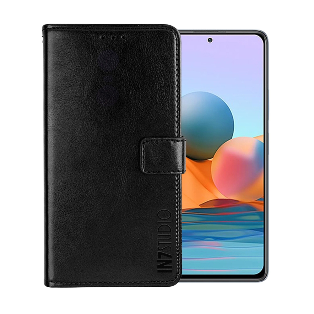 IN7 瘋馬紋 紅米 Note 10 Pro (6.67吋) 錢包式 磁扣側掀PU皮套 吊飾孔 手機皮套保護殼