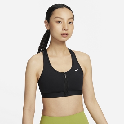 NIKE AS W NK DF SWOOSH PDED FZ BRA 女運動內衣-黑-FN2732010