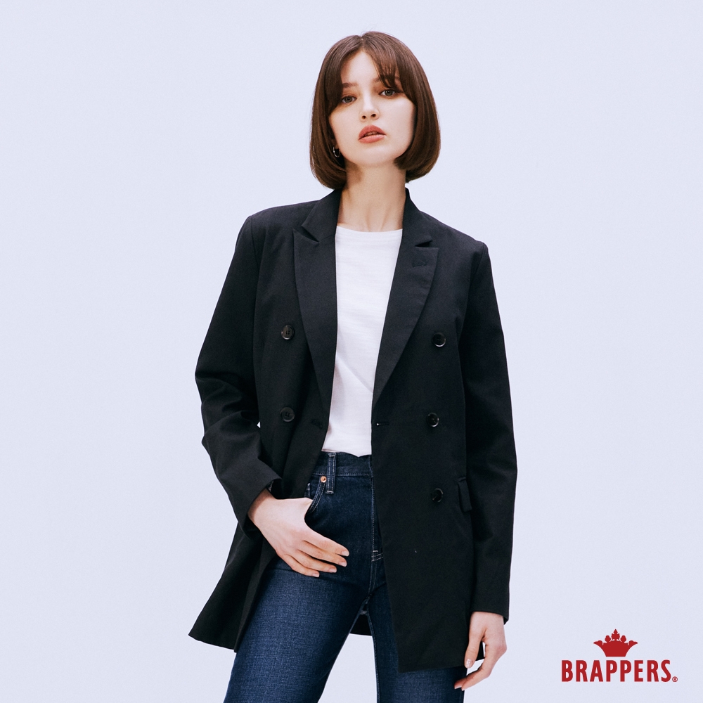 BRAPPERS 女款 雙排釦西裝外套-藍