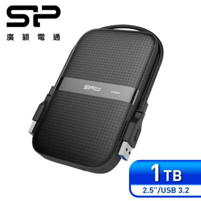 Silicon Power廣穎電通 SP 廣穎 Armor A60 1TB 2.5吋 軍規防震行動硬碟 黑/綠