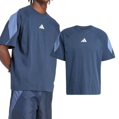 Adidas M STADIUM TEE 男款 藍色 圓領 棉質 運動 休閒 短袖 JZ6492