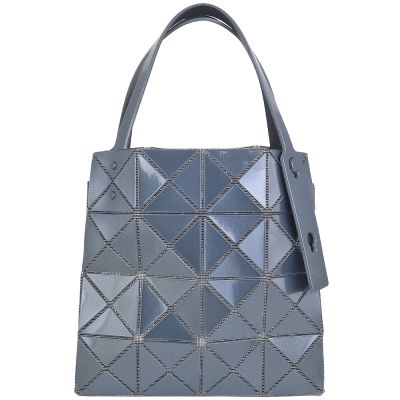 ISSEY MIYAKE 三宅一生 BAOBAO 金屬鐵灰色三角格4x4手提/肩背包