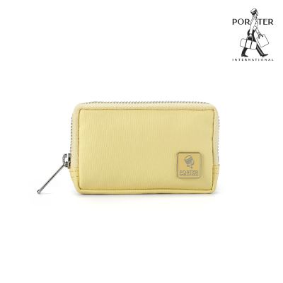 PORTER INTERNATIONAL - 復古品味MORI零錢包 - 鵝黃色