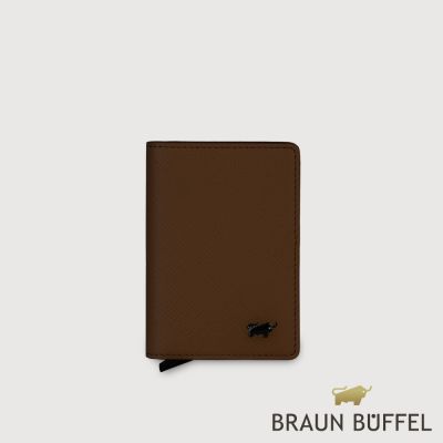 【BRAUN BUFFEL 德國小金牛】台灣總代理 瑾-A 2卡名片夾-培土棕/BF556-123-POS