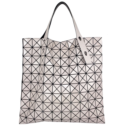 ISSEY MIYAKE 三宅一生 BAOBAO 米色三角格10x10肩背/手提包