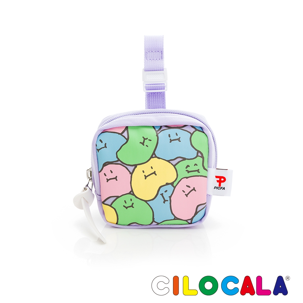 CILOCALA PICFA聯名日本插畫尼龍防潑水可扣式零錢包-薰衣草紫