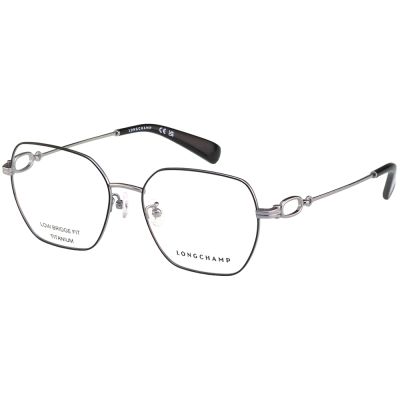 LONGCHAMP 純鈦 光學眼鏡(黑色配銀色)LO2545LB