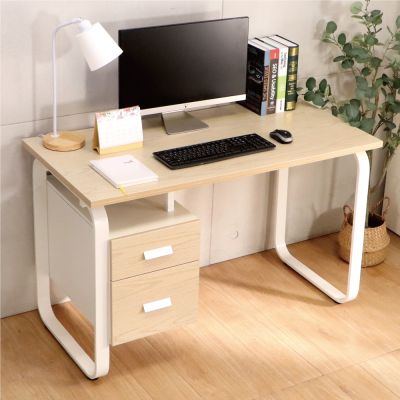 LOGIS邏爵｜北歐U型雙抽木紋辦公桌 書桌 電腦桌 120*60cm【LS-0012】無需組裝
