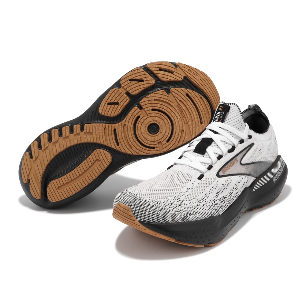 Brooks 慢跑鞋Glycerin StealthFit GTS 21 男鞋白灰支撐甘油系列  display picture 2
