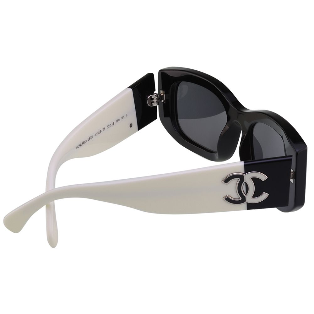CHANEL 偏光香奈兒太陽眼鏡(黑配白色)CH5525 | 飾品| Yahoo購物中心