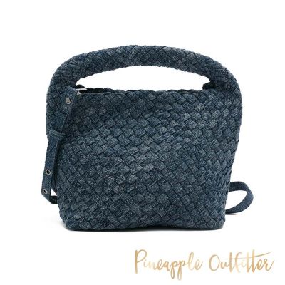 Pineapple-Outfitter-YINDI 質感格紋布面手提/斜背包-深藍
