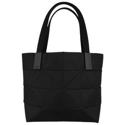 ISSEY MIYAKE BAOBAO 滑面尼龍幾何方格手提托特包(黑)小款