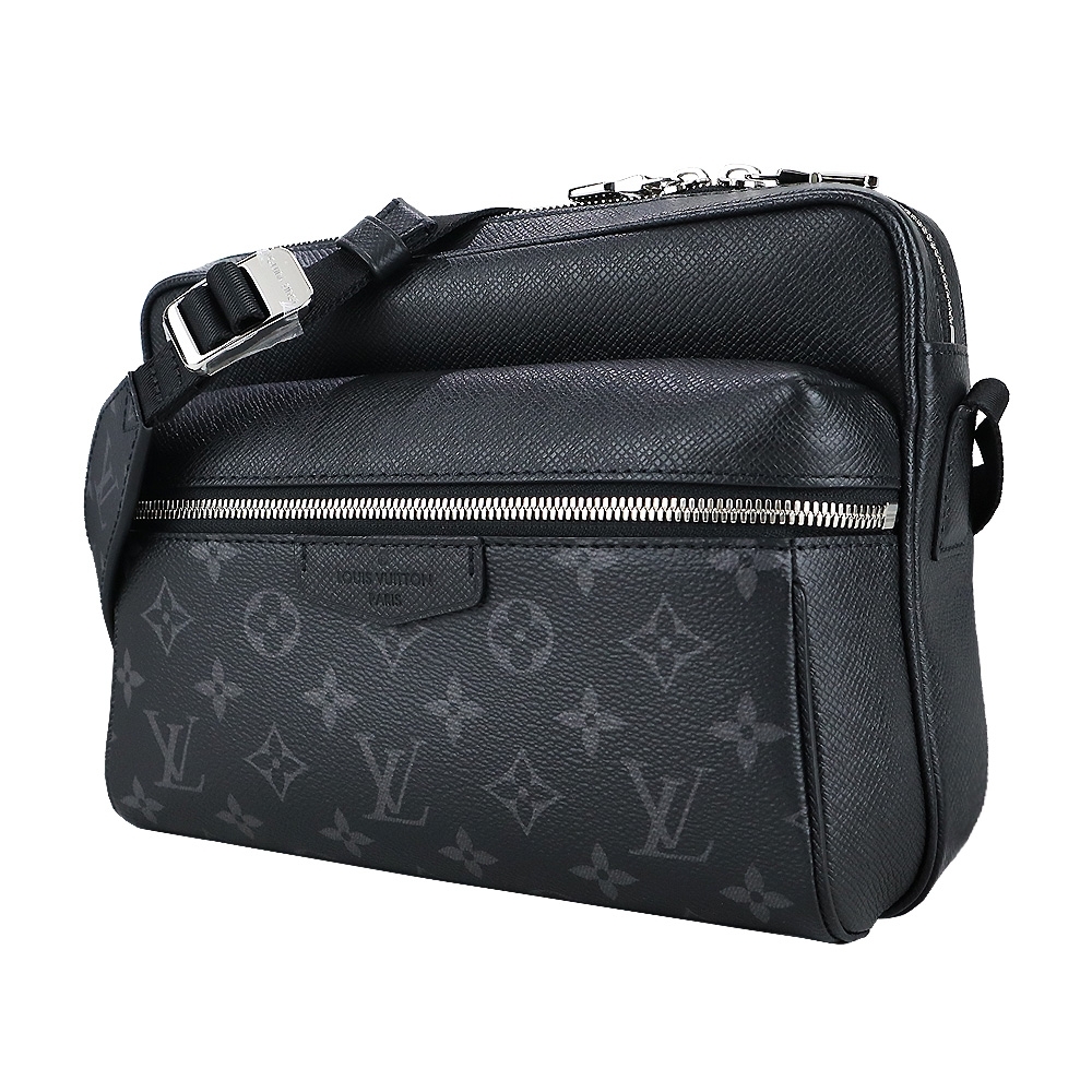 Louis Vuitton Outdoor系列Taiga牛皮拼接帆布拉鍊斜/肩背信差包(黑) product lightbox image 2