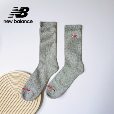 【New Balance】刺繡LOGO舒適棉襪_中性_灰色_LAS51261LGH