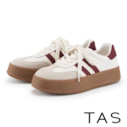 珍珠蝴蝶結綁帶厚底休閒鞋