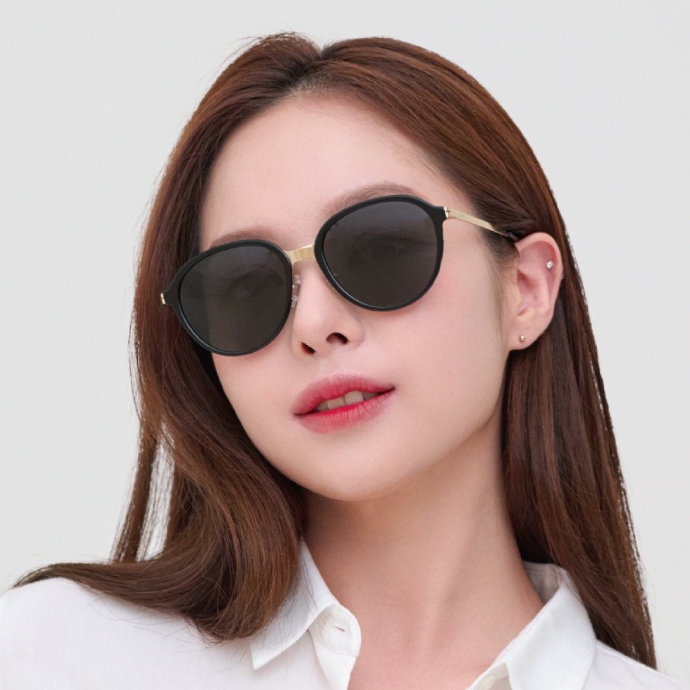 CARIN 橢圓框韓系偏光太陽眼鏡NewJeans代言/黑-金#RONAD B C2 CARIN 橢圓框韓系偏光太陽眼鏡NewJeans代言/黑-金#RONAD B C2
