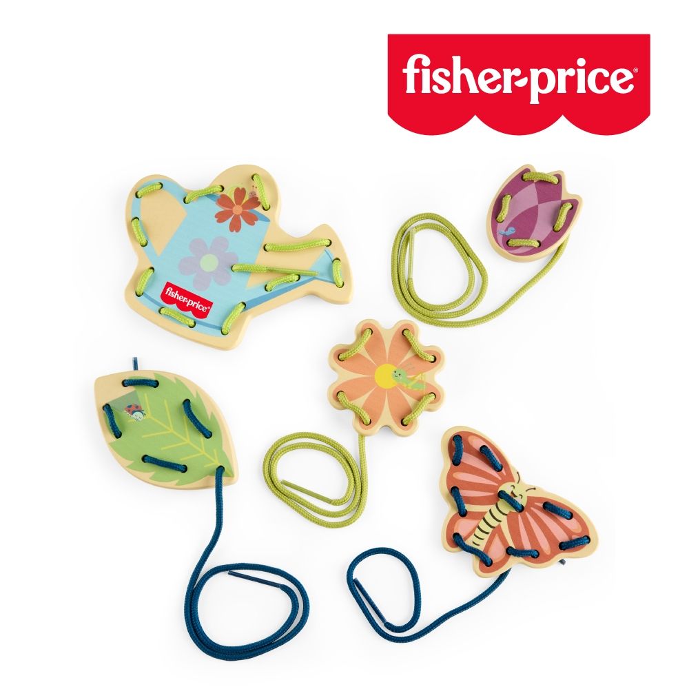 奇哥官方旗艦 Fisher-Price 費雪 木製花園穿線遊戲組