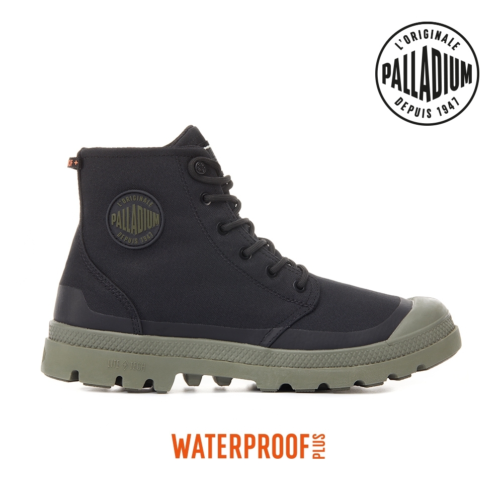PALLADIUM PAMPA RCYCL LITE+WP+ ZIP再生科技輕量拉鍊橘標防水靴-中性 多款任選 (黑/墨綠)