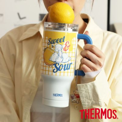 THERMOS膳魔師小熊維尼100週年不鏽鋼真空吸管隨行瓶710ml(TS182WP-HDLM)