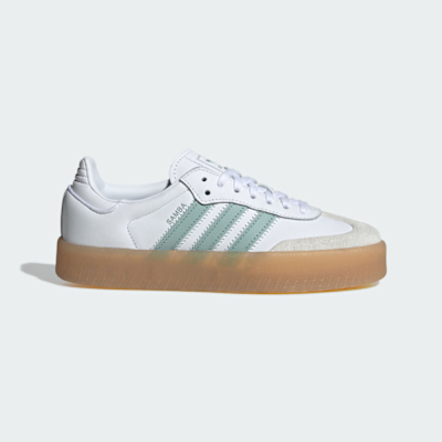 ADIDAS 愛迪達 ORIGINALS 復古 經典 舒適 女 運動休閒鞋 - 白綠 SAMBAE W- JP5609