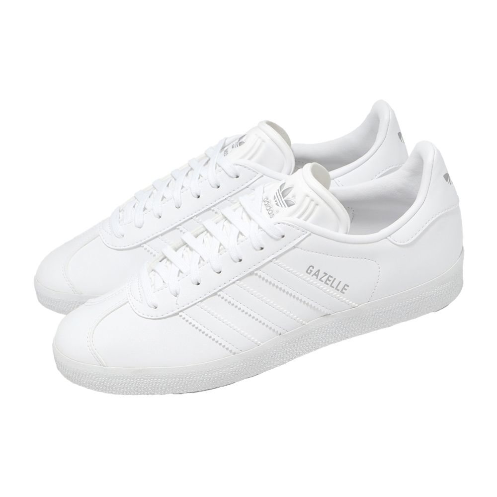 adidas 愛迪達 休閒鞋 Gazelle 男鞋 女鞋 白 銀 復古 皮革 德訓鞋 IH2572