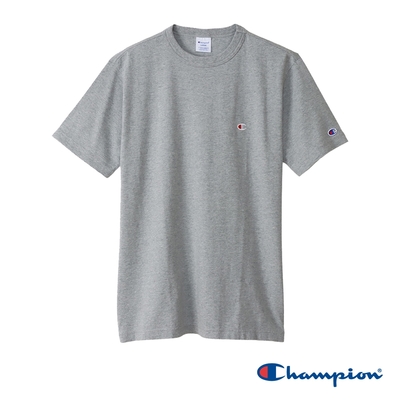Champion 官方直營-經典C標純棉素面短袖TEE-男(灰色)