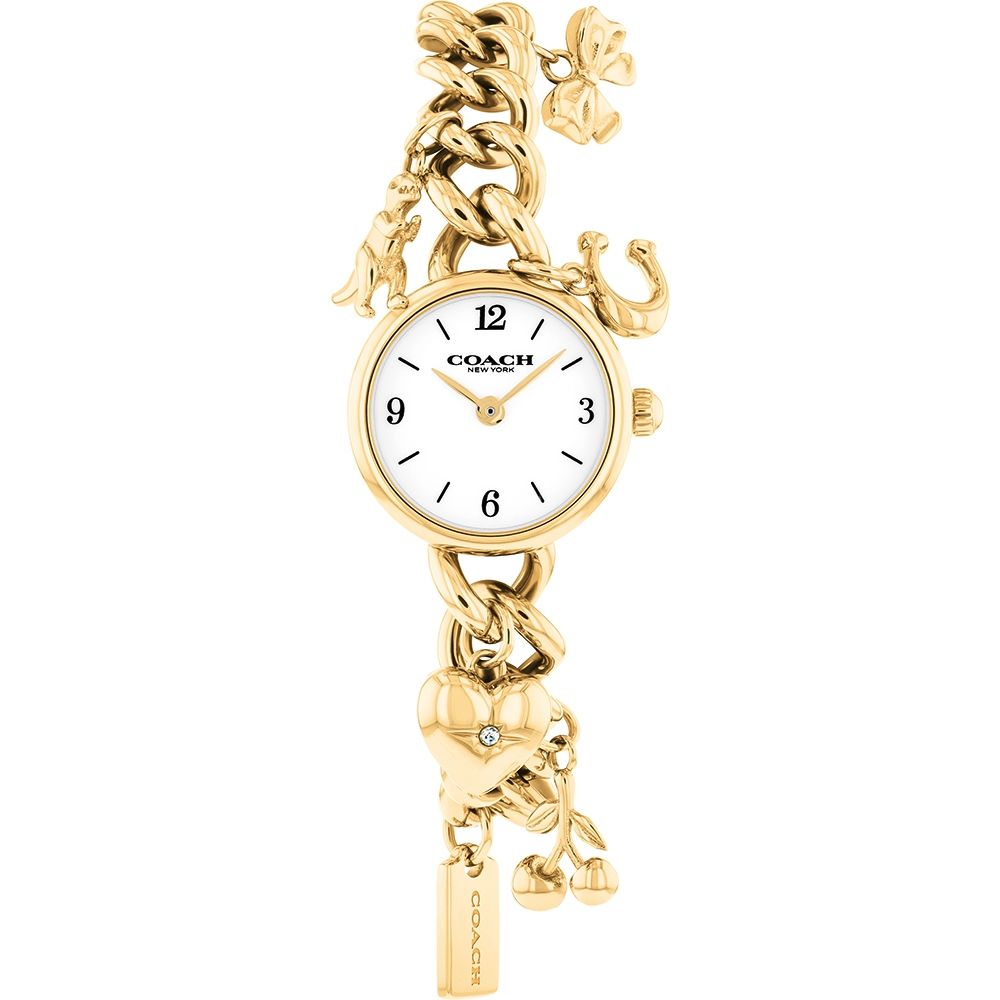 COACH Iris 氣質小錶徑吊飾手鍊式女錶 七夕寵愛季 送禮推薦-金/22mm CO14504648
