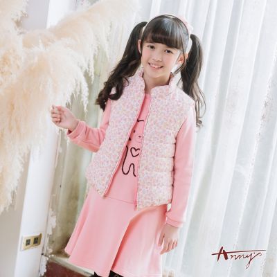 Annys安妮公主-可愛熊熊造型秋冬款純棉洋裝*3406粉紅