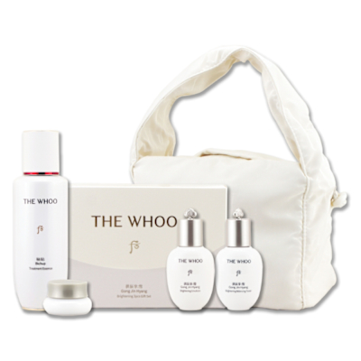 whoo后 Whoo 后 秘帖循環精華純淨加量禮盒(秘帖循環精華 130ml+珍珠煥白凝露 20ml+凝乳 20ml+水凝霜 4ml+米白迷你托特包)