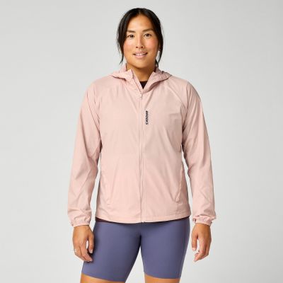 BROOKS 女外套 Canopy防潑水便攜外套 霧玫瑰 (221732619)