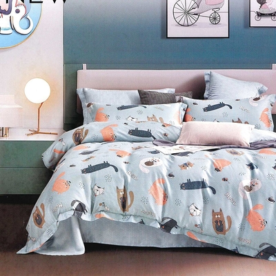 Saint Rose頂級精緻100%天絲兩用被床包組(包覆高度35CM)-愛逗星球 加大