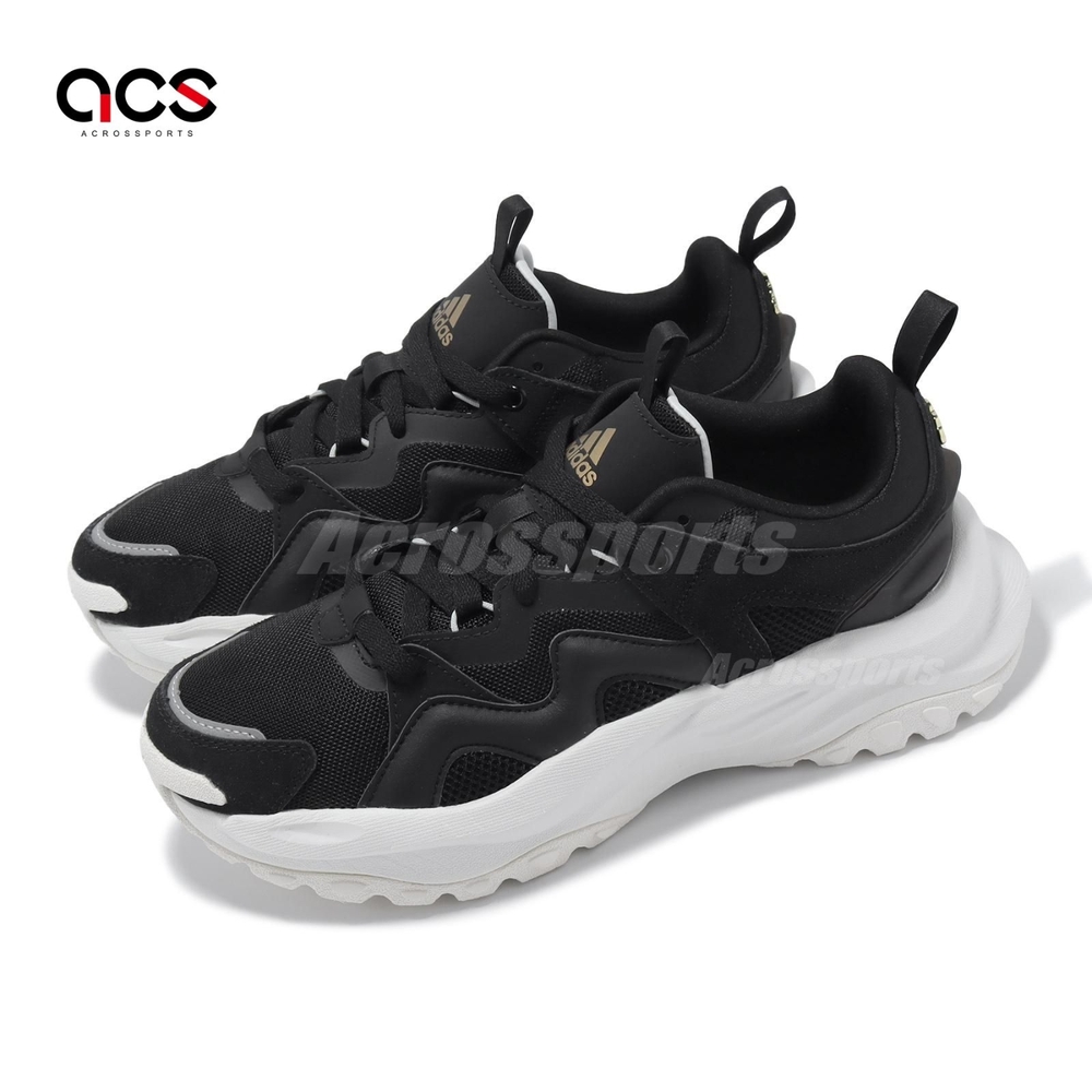 adidas 休閒鞋Maxxwavy W 女鞋黑白透氣支撐緩衝運動鞋愛迪達IF9279