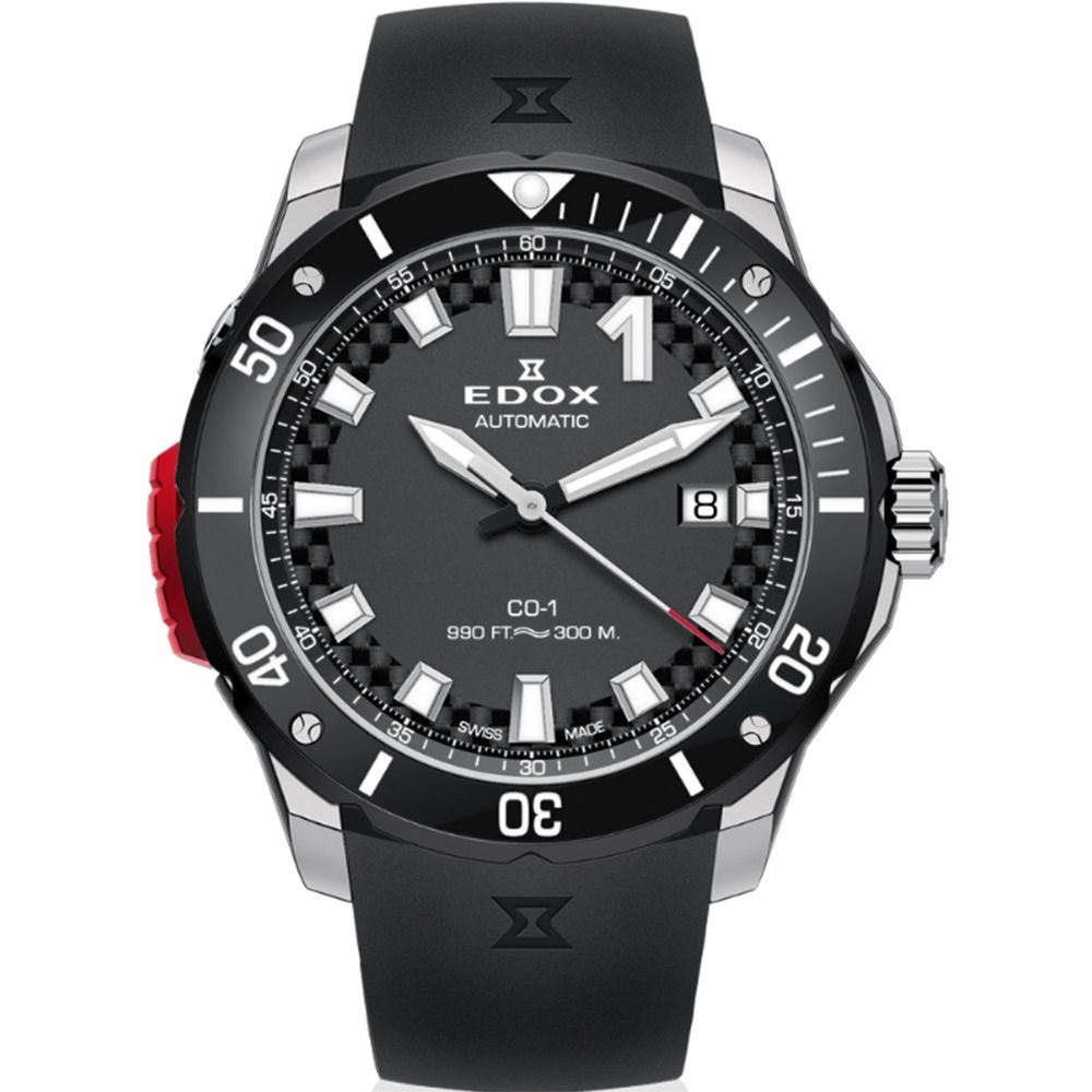 EDOX CO-1 Bezel Lock 深海鎖定300米潛水機械錶 周年慶獻禮 送禮推薦-42mm E80137.3NR.CANN