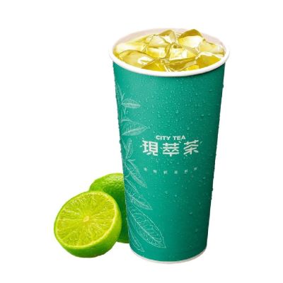 現萃茶-特大杯一顆檸檬青茶(冰)_[行動隨時取]