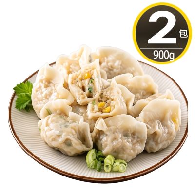 【華得水產】東港手工玉米水餃2包(45-50粒/900g/包)