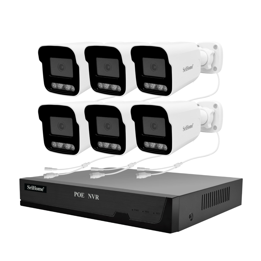 6個槍型+NVR主機PoE監視器套裝 監視鏡頭 500萬像素 八路16TB NVR主機 手機觀看語音對講 智慧夜視 | 監視器攝影機 |  Yahoo購物中心