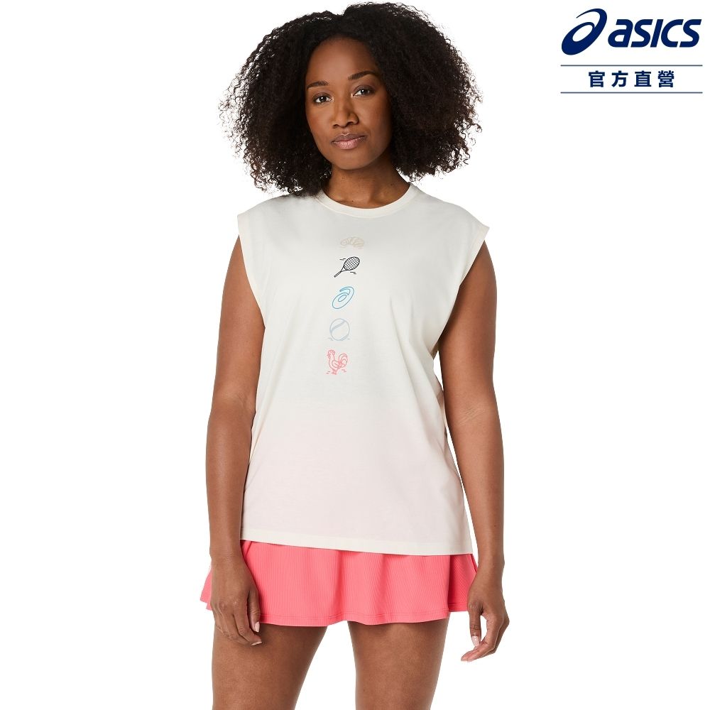 ASICS 亞瑟士 背心 女款 海外版 網球上衣 2042A393-102