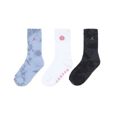 Nike 休閒襪 Cushioned Crew 大童 童襪 布利斯藍 暈染 襪子 中筒 長襪 3雙入 JD2533048GS-001
