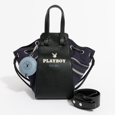 PLAYBOY - 手提包附肩背帶 Urban Pulse系列 - 藍色
