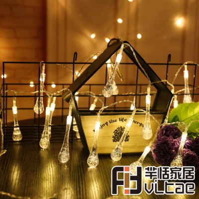 Fit Vitae羋恬家居 USB充電 節慶居家佈置LED燈飾(暖白水滴-3m)