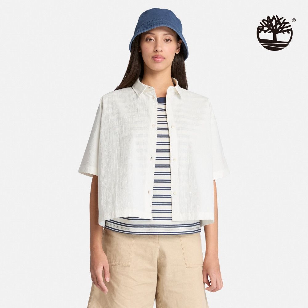 Timberland官方旗艦 精選Polo衫 襯衫 短褲 男女款(多款任選) (D.女款白色)
