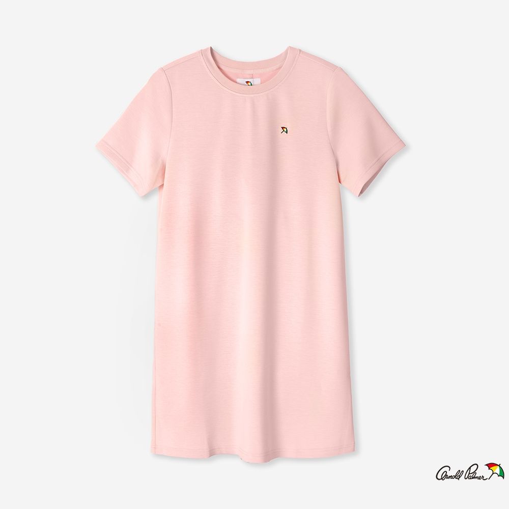 【Arnold Palmer 雨傘】女裝 休閒彈性空氣布連身裙（粉紅色）