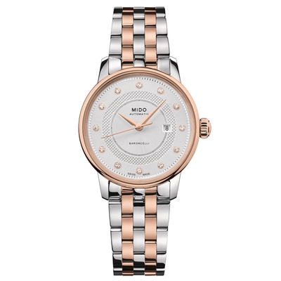 MIDO美度 官方授權 BARONCELLI SIGNATURE永恆系列 經典機械腕錶 錶 手錶 送禮 30mm/ M0372072203601