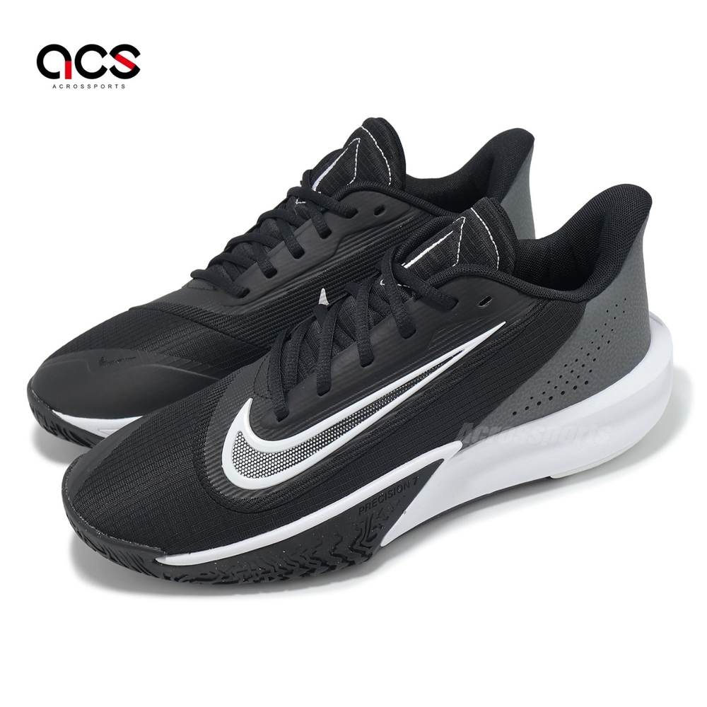 Nike 籃球鞋 Precision VII 男鞋 黑白 緩衝 輕量 運動鞋 FN4322-005