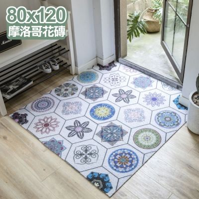 【ONE HOUSE】高彈超大可裁剪絲圈多功能地墊 80x120CM_2入 (玄關墊/腳踏墊/防髒地墊)
