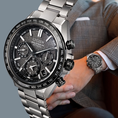 CITIZEN 星辰 GENTS 光動能 鈦金屬 GPS衛星對時 碼錶計時 男錶 CC4058-67X 送禮 禮物 推薦