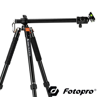 FOTOPRO 富圖寶 X-GO HR PRO 鋁合金三腳架套組 (公司貨) 專業橫置中軸腳架 單腳架 反折 載重8公斤 適合翻拍