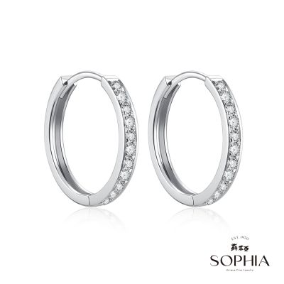 SOPHIA 蘇菲亞珠寶 - 14K金 月映 鑽石耳環
