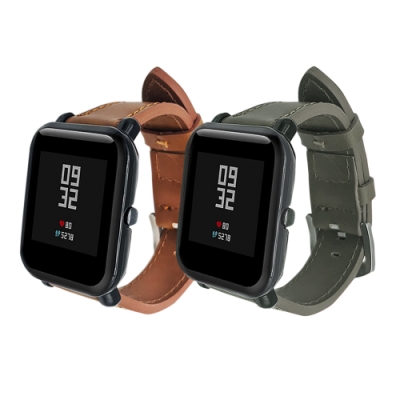 華米米動Amazfit Bip Watch 20mm 替換皮革錶帶(送錶帶裝卸工具)
